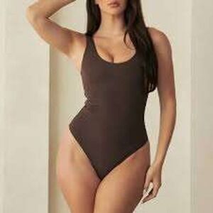 Pinsy‎ Bonded Scoop Tank Shapesuit in Chocolate Brown NWT Size 3X